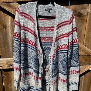 American Eagle Outfitters long, boho style sweater, size XL